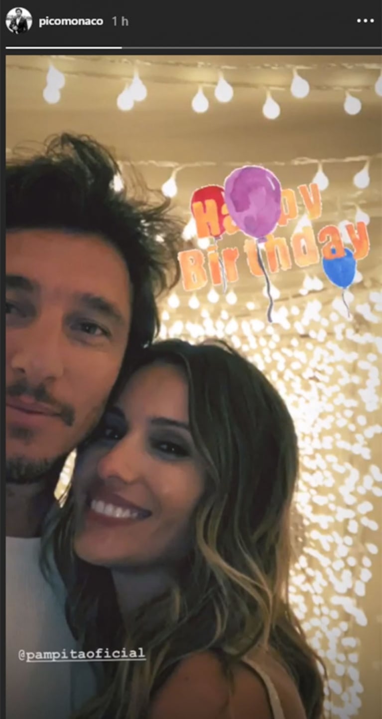 El romántico saludo de cumpleaños de Pico Mónaco a Pampita: "Sos maravillosa e incondicional, te amo"