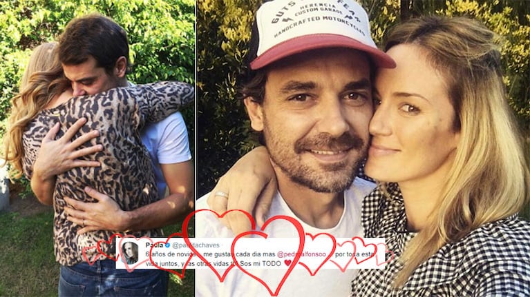 El romántico tweet de Paula Chaves a Pedro Alfonso 