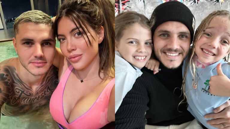 El saludo de Mauro Icardi a Wanda Nara y sus hijas por el Día Internacional de la Mujer (Fotos: Instagram)