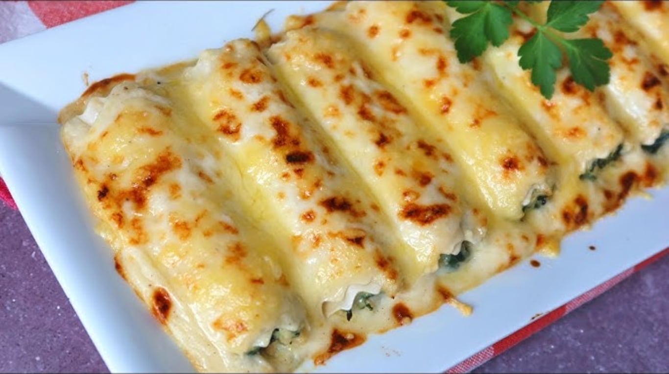 El secreto para sorprender en la cocina: así se hacen los canelones de pollo, ricota y espinaca