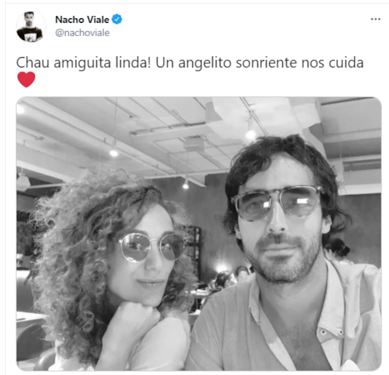 El sentido mensaje de Nacho Viale tras la muerte de Victoria Césperes, la mejor amiga de Juana: "Un angelito sonriente nos cuida"