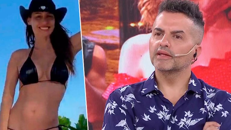 El sugerente tweet de Ángel de Brito al ver las fotos de Pampita en la playa ¿potenciando el rumor de embarazo?: dos corazones