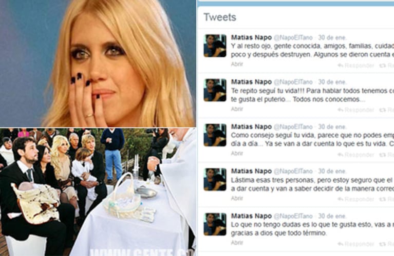 El Tano destrozó a Wanda Nara vía Twitter. (Fotos: Web y Twitter @NapoElTano)