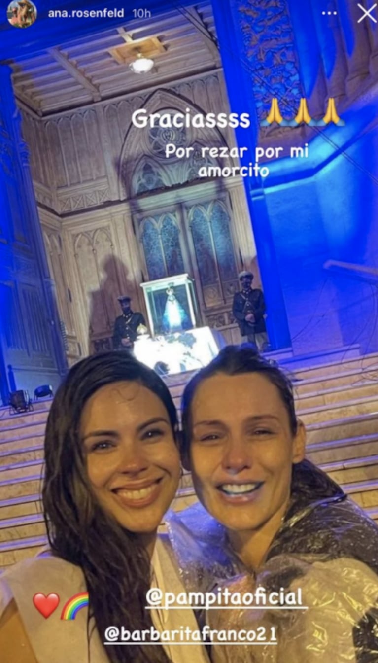 El tierno gesto de Pampita y Barby Franco que emocionó a Ana Rosenfeld: "Gracias por rezar por mi amorcito"