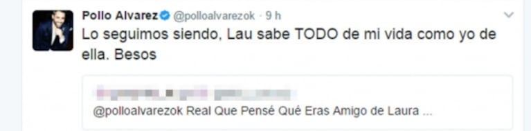 El tweet del Pollo Álvarez, tras su foto mimosa en un boliche con Barbie Vélez: ¡mirá qué escribió!