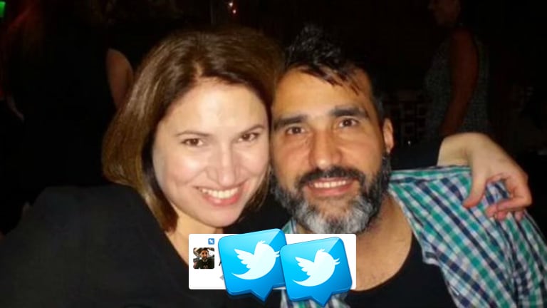 El tweet que tiene fijado en su muero el marido de Fernanda Iglesias (Foto: Twitter y web)