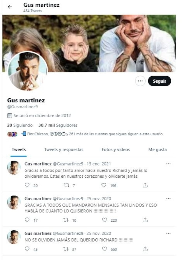 El último mensaje que Gustavo Martínez publicó en Twitter estaba dirigido a Ricardo Fort