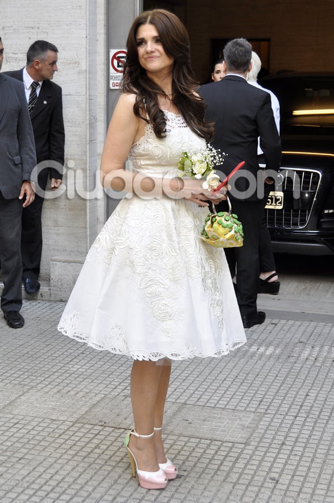 El vestido de novia de Araceli González para el Civil. (Foto: Jennifer Rubio - Ciudad.com)