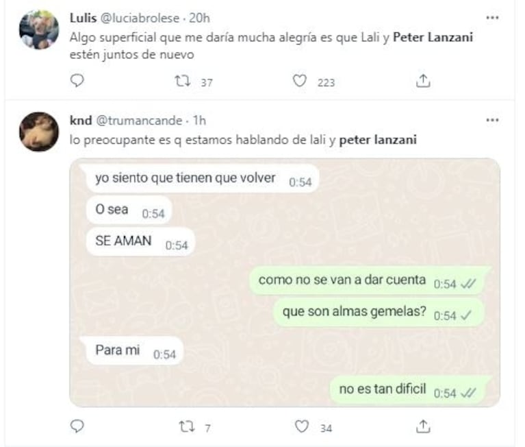 El video de Lali Espósito y Peter Lanzani abrazados en San Sebastián: "Elijo creer"