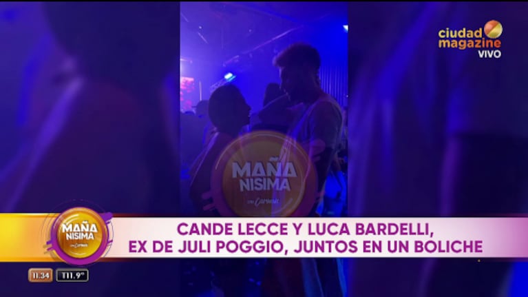 El video de Lucca Bardelli y Cande Lecce bailando juntos en un boliche, a full con su romance