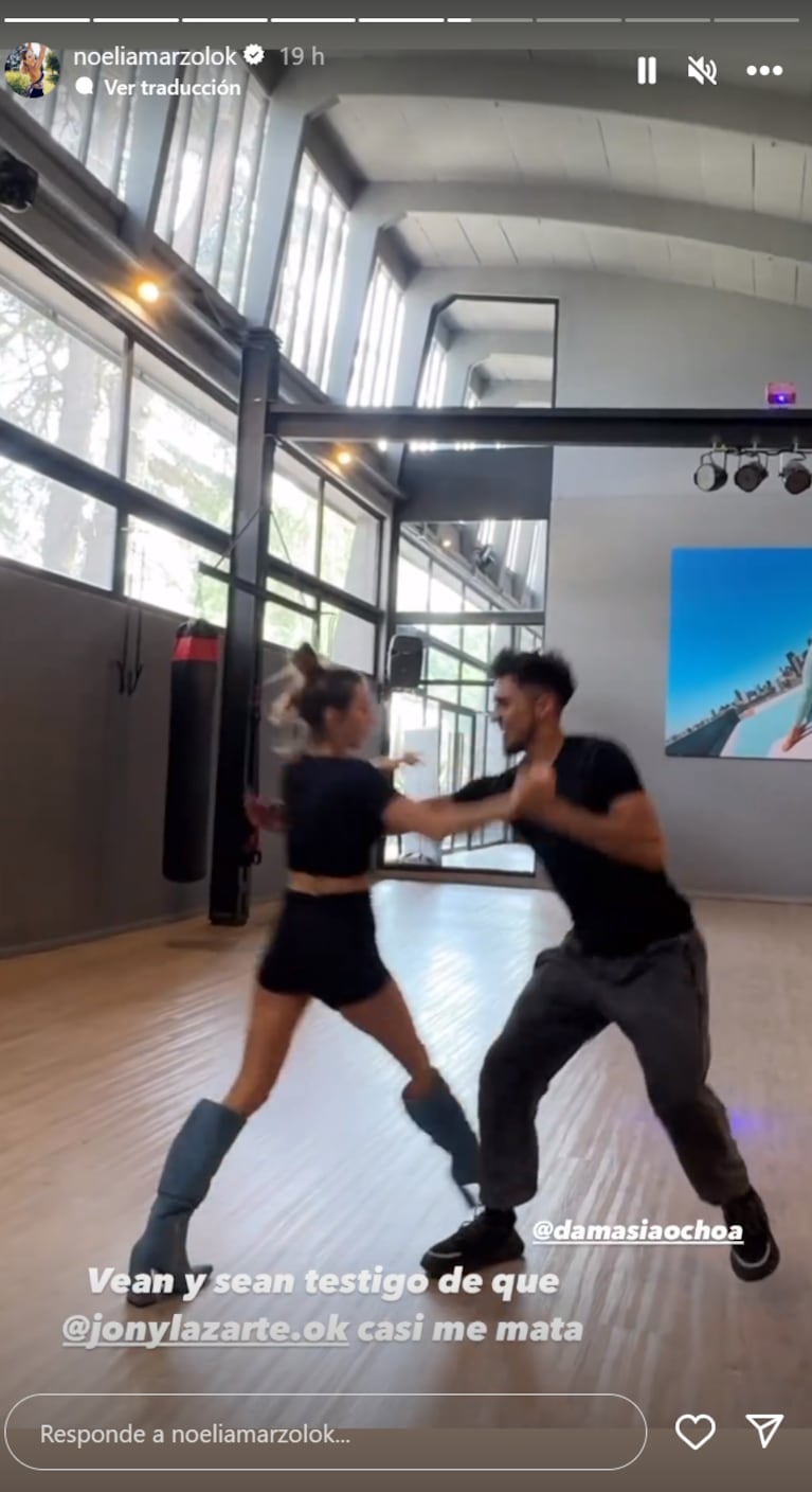 El video del truco de baile de Noelia Marzol y su bailarín para el debut en Bailando 2023, ¡que salió mal!