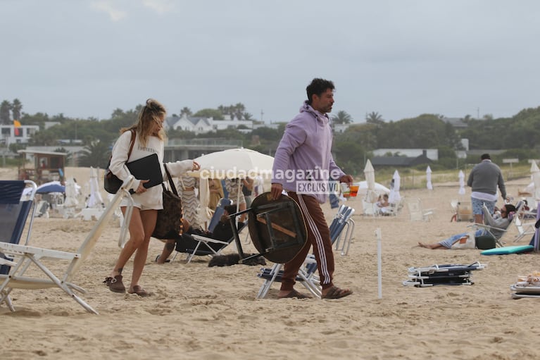 Emilia Attias y su novio, Guillermo Freire en Punta del Este (Fotos: RS Fotos).