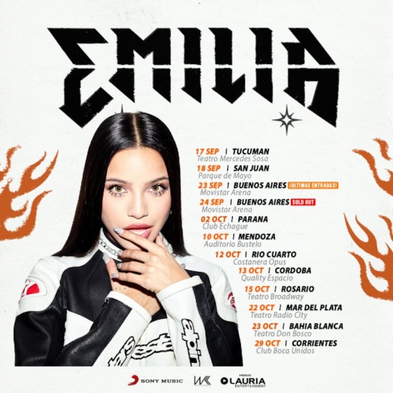 Emilia presenta su primera gira por Argentina: todas las fechas y escenarios