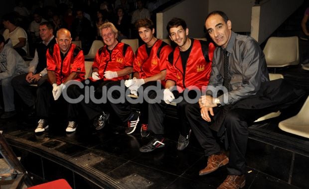 Emilio Disi y Mauricio Dayub en el rodaje de La pelea de mi vida (Foto: Jennifer Rubio). 