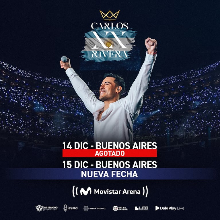 En Argentina podremos verlo el 12 de diciembre en Córdoba en el Quality Arena y el 14 y 15 de diciembre en Buenos Aires en el Movistar Arena.