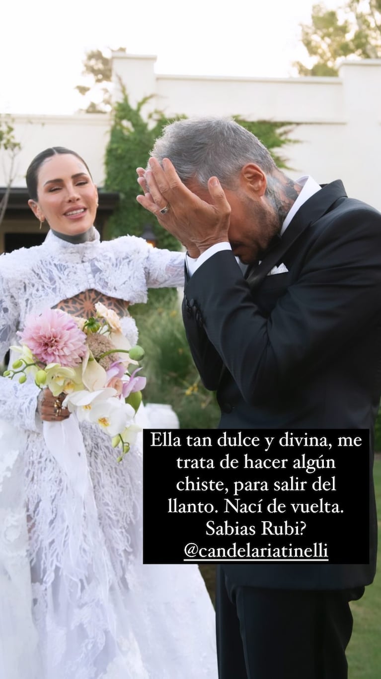 En fotos, el llanto de Marcelo Tinelli al ver a su hija Cande vestida de novia