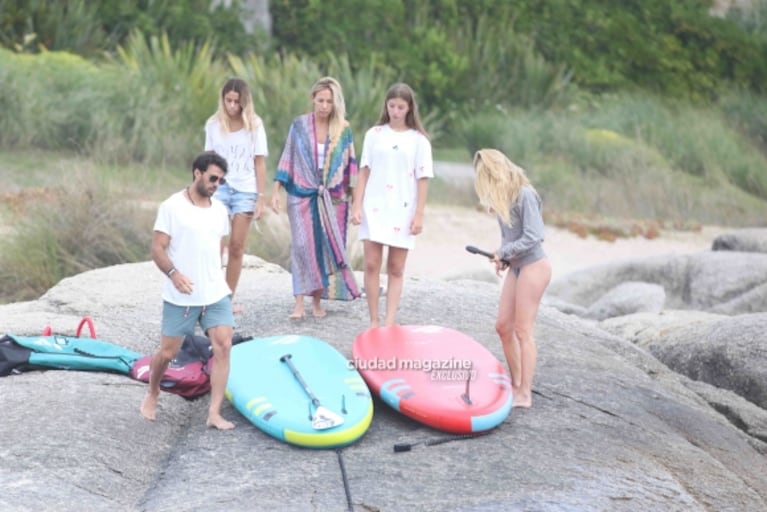 En fotos: el reencuentro de Nicole Neumann con sus hijas en Punta del Este