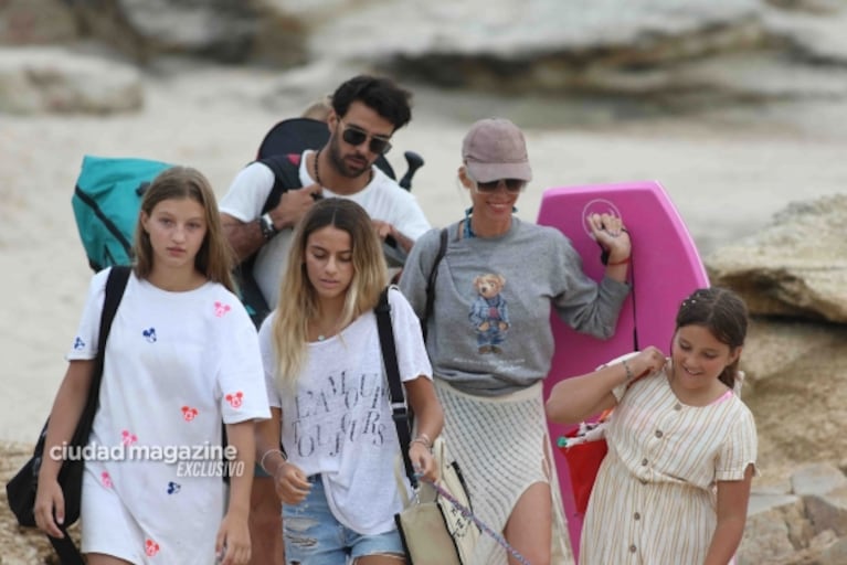 En fotos: el reencuentro de Nicole Neumann con sus hijas en Punta del Este