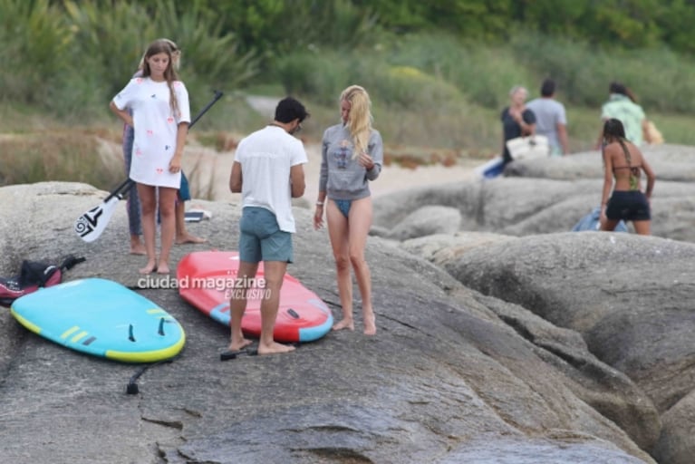 En fotos: el reencuentro de Nicole Neumann con sus hijas en Punta del Este