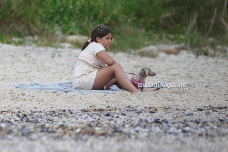 En fotos: el reencuentro de Nicole Neumann con sus hijas en Punta del Este