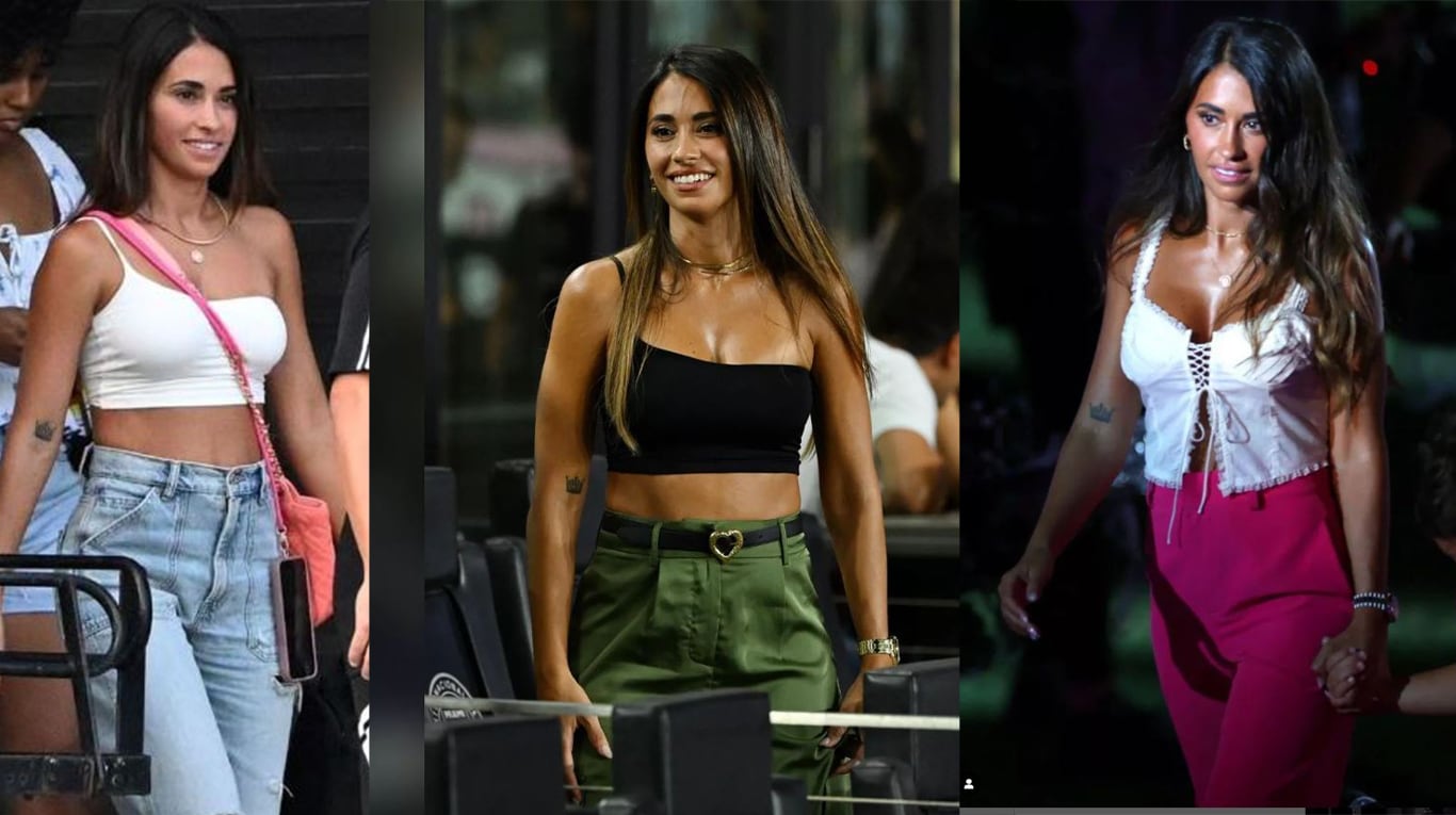 En fotos, los looks más espectaculares de Antonela Roccuzzo para alentar al Inter Miami de Messi