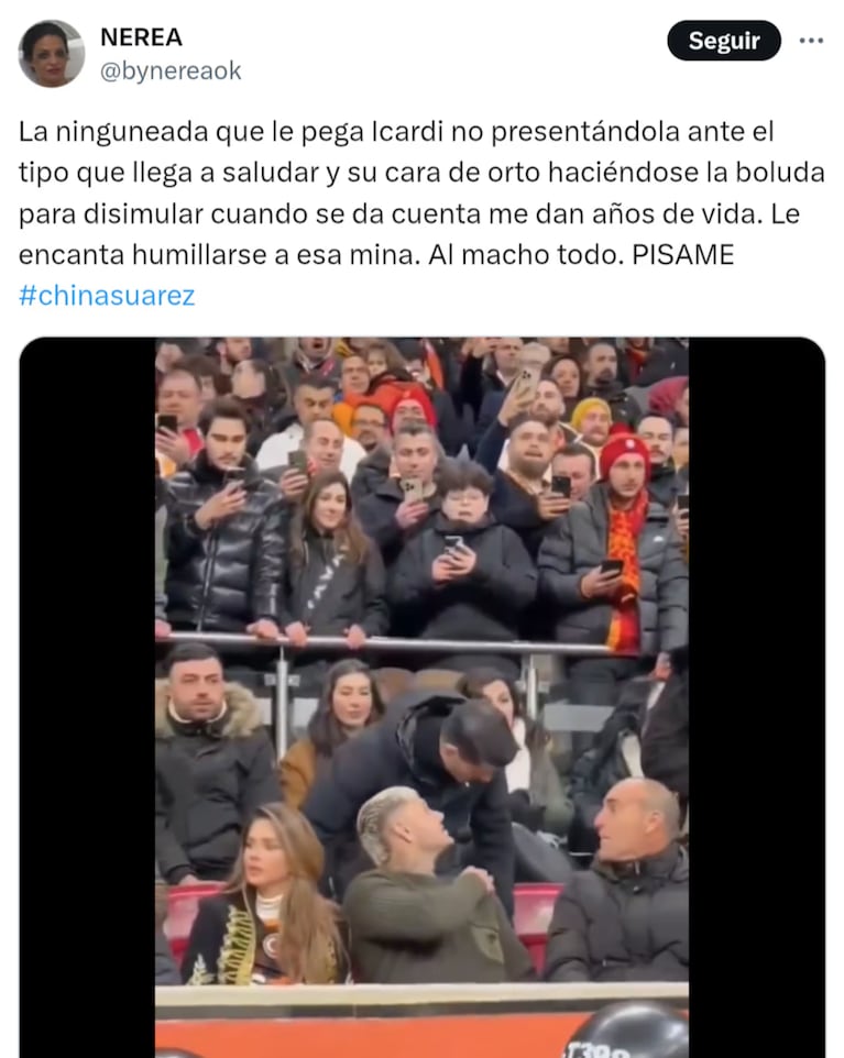 En redes se indignaron por la "ninguneada" de Mauro a China. Foto: X | bynereaok