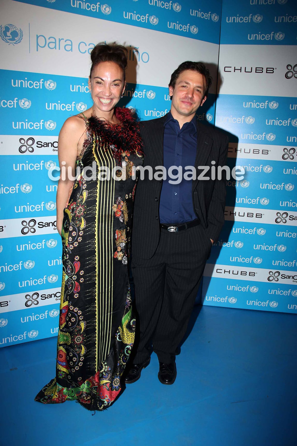 Ernestina Pais y Franco Aner en la gala a benedicio de Unicef. (Foto: Movilpress)