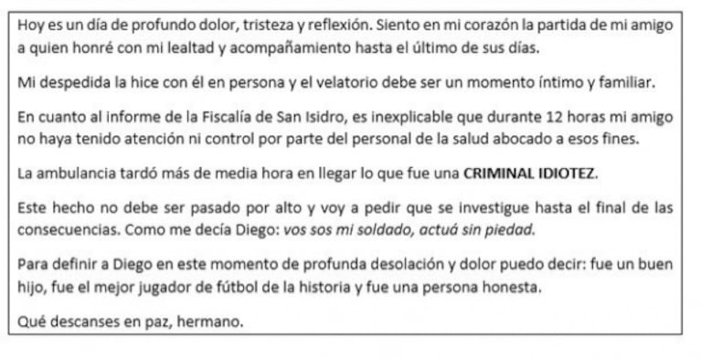 Escandaloso comunicado de Matías Morla exigiendo respuestas: "¿Cómo mi amigo estuvo 12 horas sin control médico?"