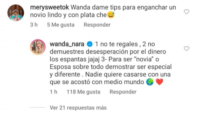 Escandalosos posteos desde la cuenta de Wanda Nara contra China Suárez: "Mauro la dejó"