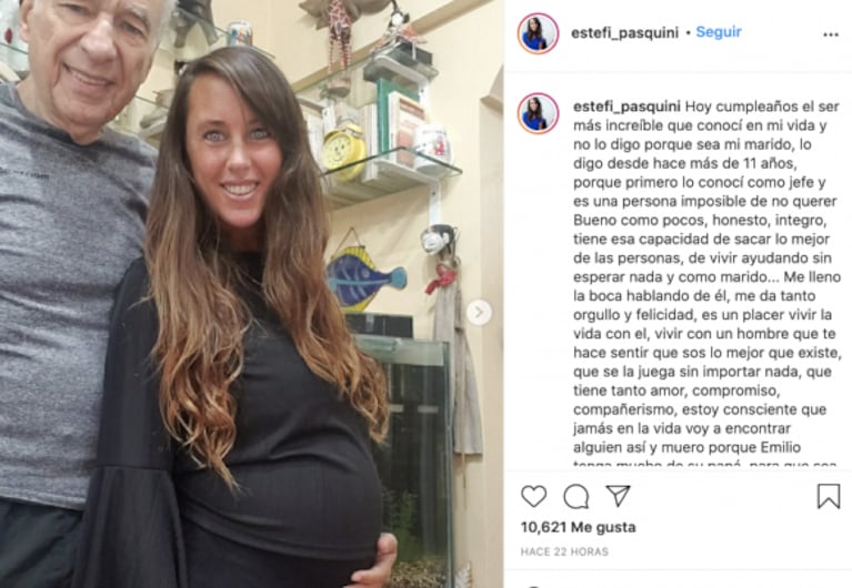 Estefanía Pasquini le dedicó a Alberto Cormillot un dulce mensaje por sus 83 años: "Sos el ser más increíble que conocí en mi vida"