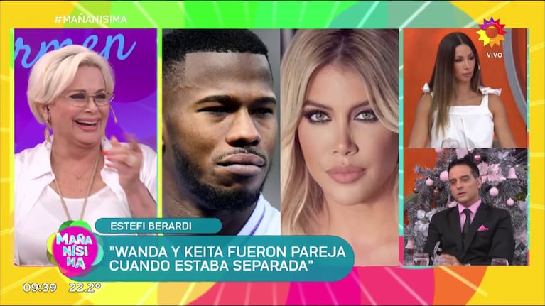 Estefi Berardi aseguró que Wanda Nara confirmó su relación con Keita Baldé. Foto: Captura (eltrece)