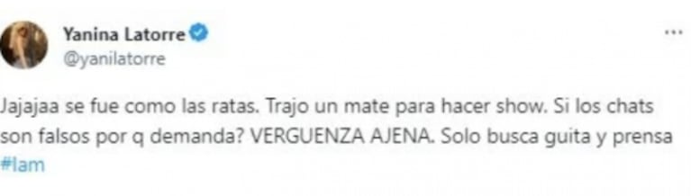 Estefi Berardi demandará a Yanina Latorre por sus supuestos chats con Fede Bal: la cifra millonaria