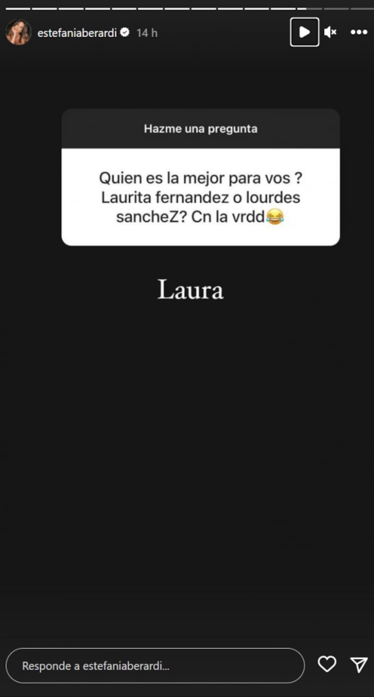 Estefi Berardi eligió sin dudar entre Laurita Fernández y Lourdes Sánchez: "¿Quién es la mejor?"