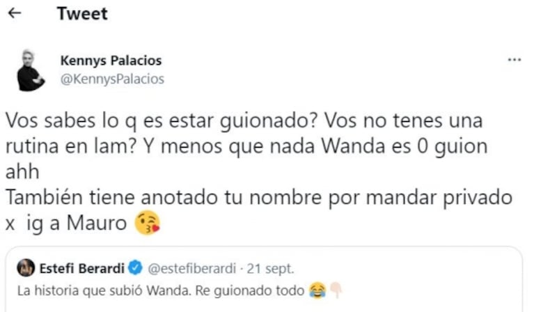 Estefi Berardi fue letal con Wanda Nara: "Destruís a China Suárez cuando el machirulo es tu marido"