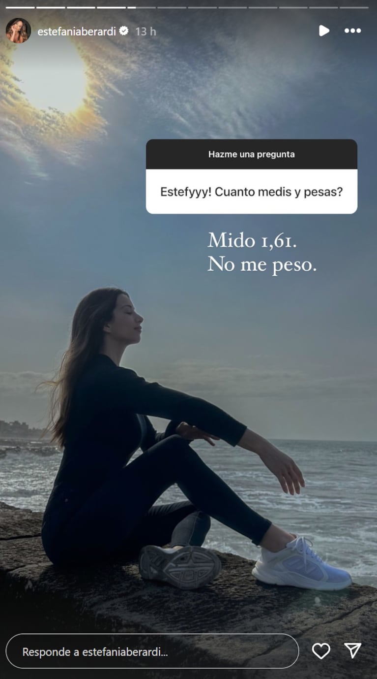 Estefi habló de su peso y de su altura.