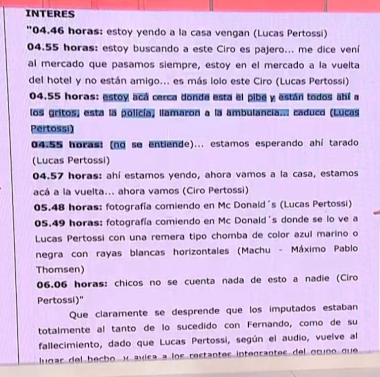 Estremecedores chats de los rugbiers que dan cuenta del pacto de silencio tras el crimen de Fernando Báez Sosa