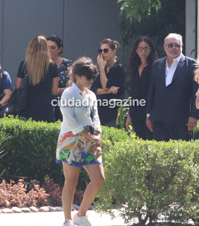 Eugenia Tobal en el último adiós de María Engracia, la madre de Lucía y Joaquín Galán. (Foto: Movilpress)