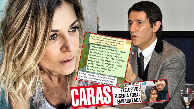 Eugenia Tobal, enojada con la revista Caras por afirmar que está embarazada. 