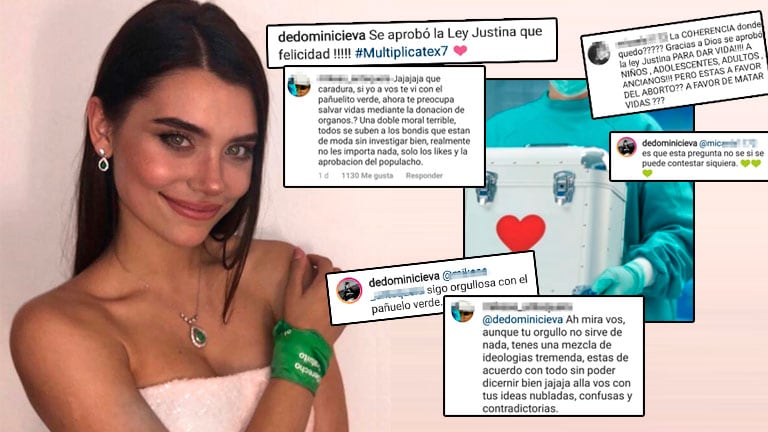 Eva de Dominici celebró la Ley Justina y la criticaron por apoyar el aborto legal