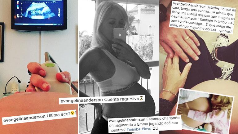 Evangelina Anderson, sus últimos días embarazada de Emma. (Foto: Instagram)