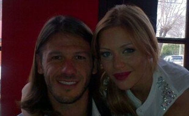 Evangelina Anderson y Martín Demichelis, felices. (Foto: Twitter @evange_anderson)