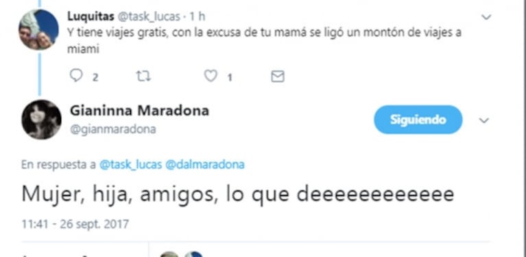 Explosiva catarata de tweets de Dalma y Gianinna Maradona contra Matías Morla: "¿Ponés de padrino de tu hija a un tipo que te da acidez estomacal?"