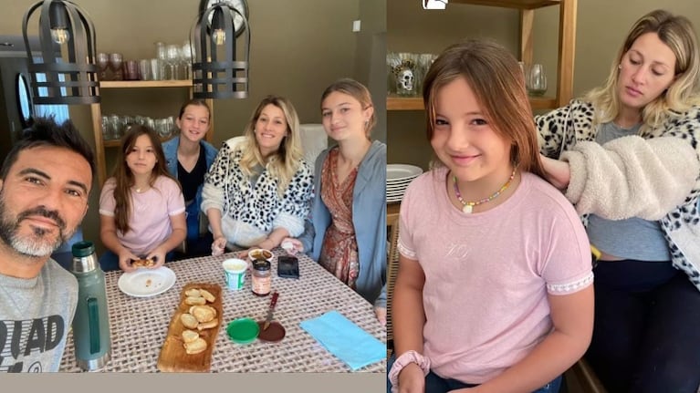 Fabián Cubero mostró la cotidianidad de Mica Viciconte con sus hijas tras la polémica con Nicole Neumann por MasterChef (Fotos: Instagram)