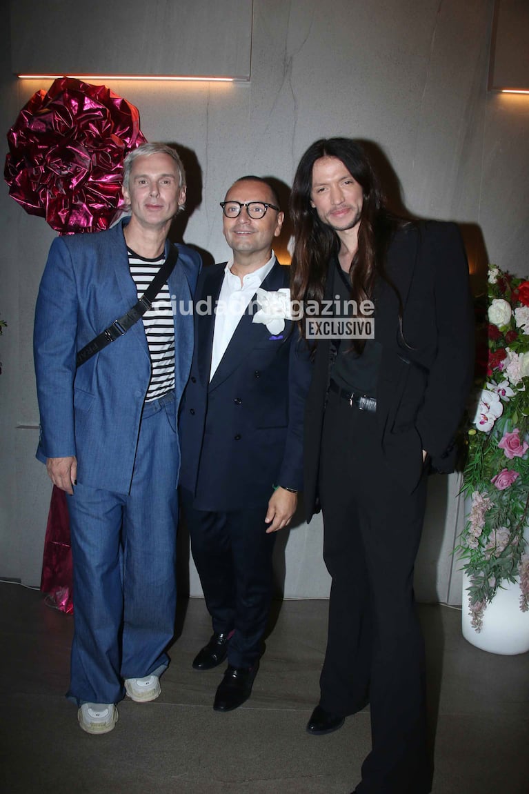 Fabián Paz y Gustavo Pucheta en el cumpleaños de Fabián Medina Flores (Foto: Movilpress).