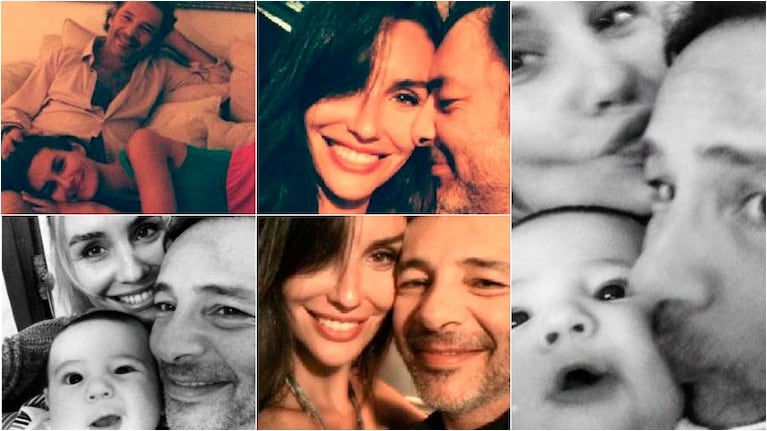 Fabián Vena y Paula Morales, felices junto a Valentino, de 5 meses. Foto: Twitter