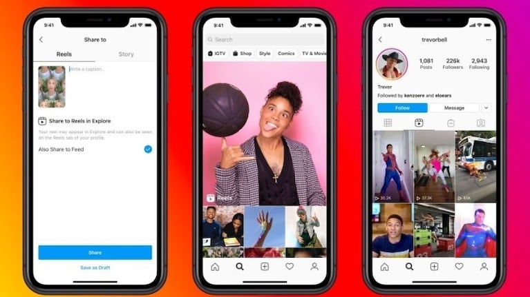 Facebook lanza Reels en Instagram, su apuesta para competir con TikTok. Foto: EFE.