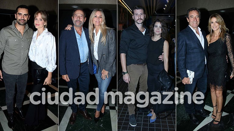 Famosos y parejitas en el estreno de Perfectos desconocidos, la obra dirigida por Guillermo Francella. (Foto: Movilpress)