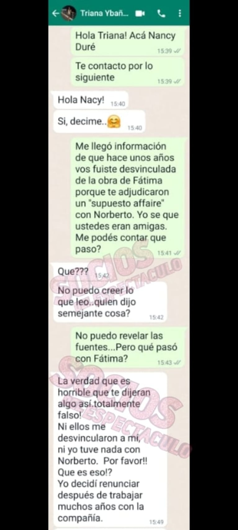 Fátima Flórez se rió del rumor de infidelidad entre Norberto Marcos y Triana Ibáñez y la supuesta amante habló