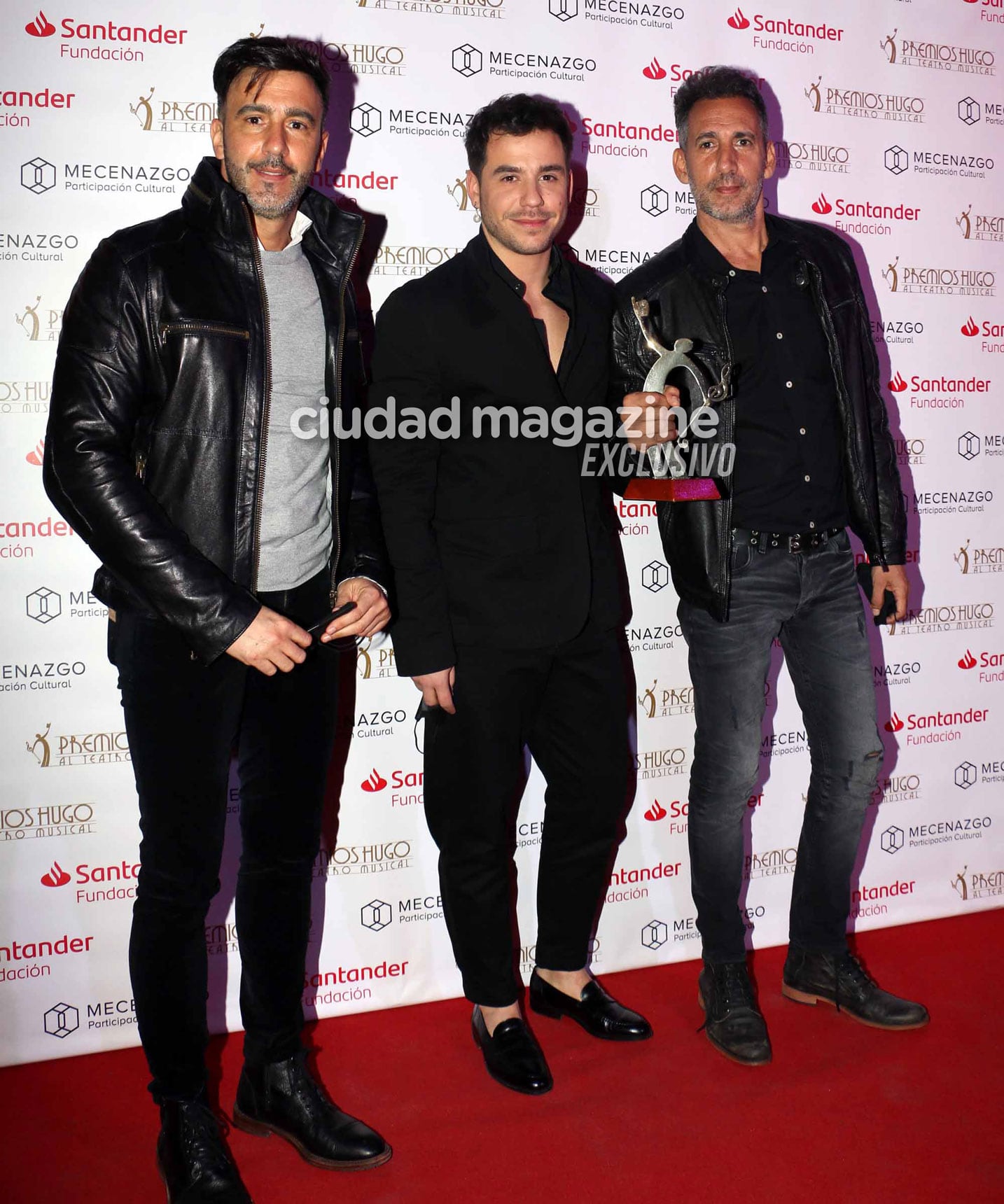 Federico Hoppe y Fernando Dente en los Premios Hugo. (Foto: Movilpress)