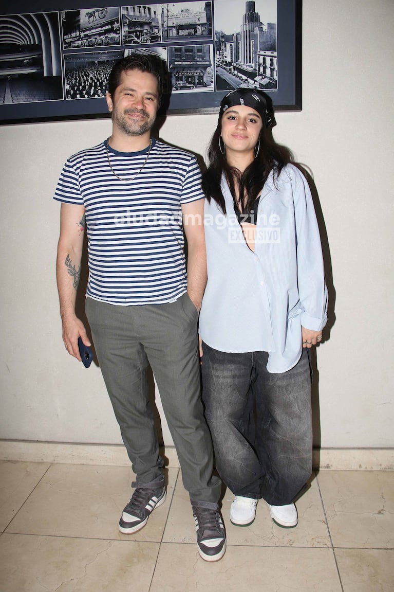 Felipe Colombo con su hija Aurora en el estreno de Somos Nosotros.